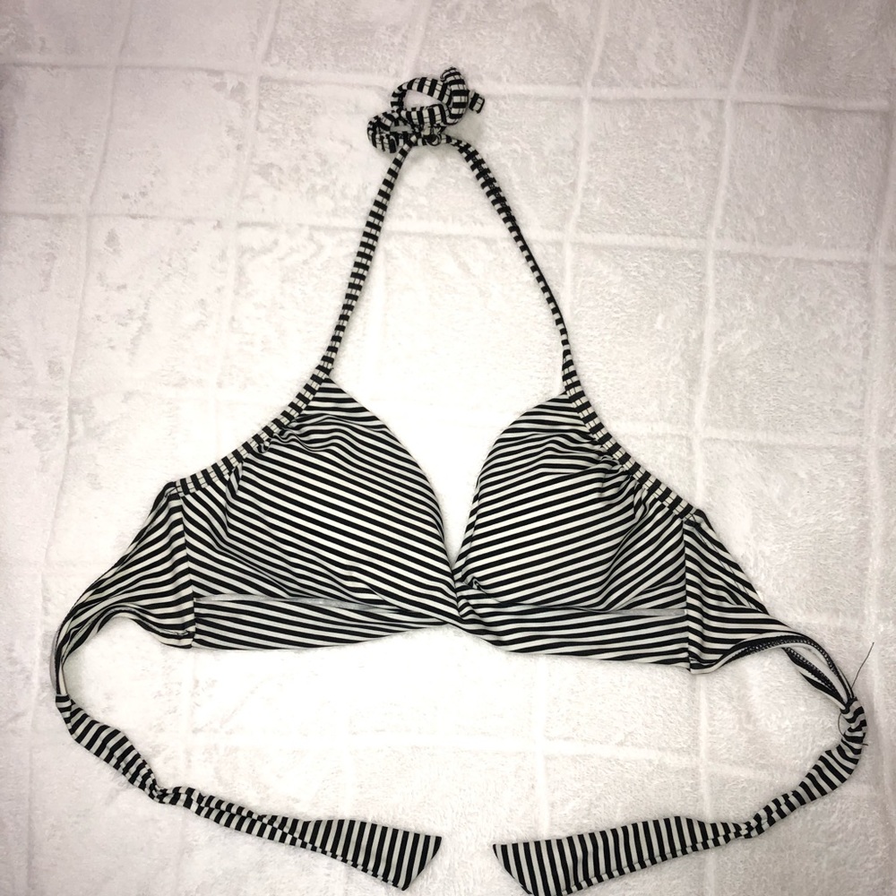 Black and White striped Target Brand bikini top